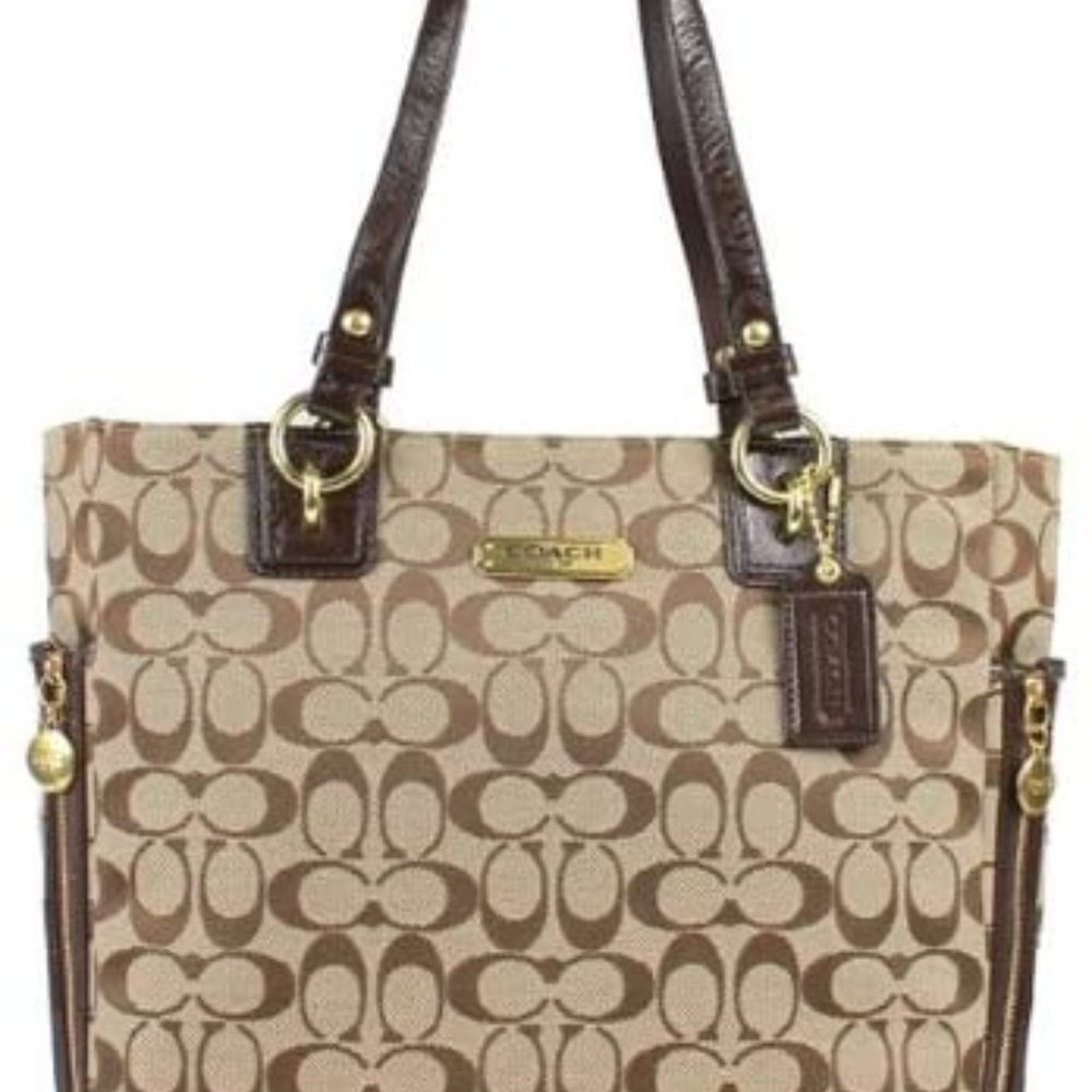 Coach Signature Gallery NS Zip Tote Bag - Picture 2 of 10